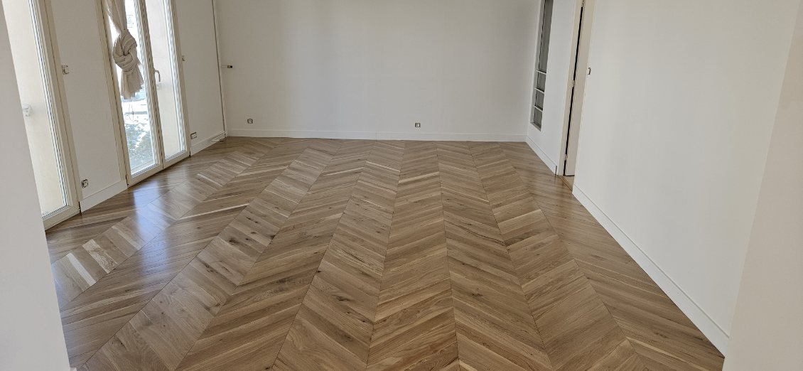 Parquet Contrecollé Canterbury - après ponçage et vitrification