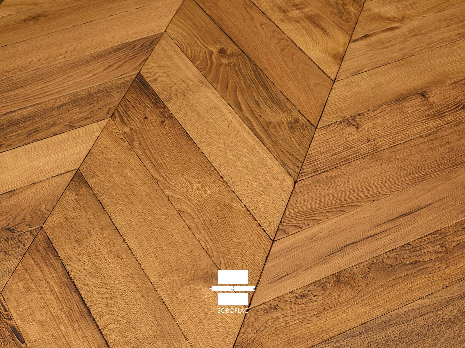 Parquet Contrecollé - O'TANTIK Torréfié Point de Hongrie - Intenso