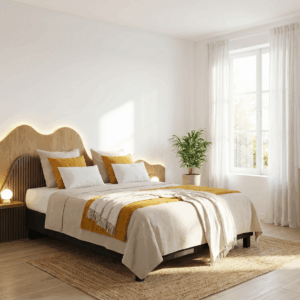 Tête de lit fabriquée sur mesure par UP Créateur d'Intérieur Le Mans