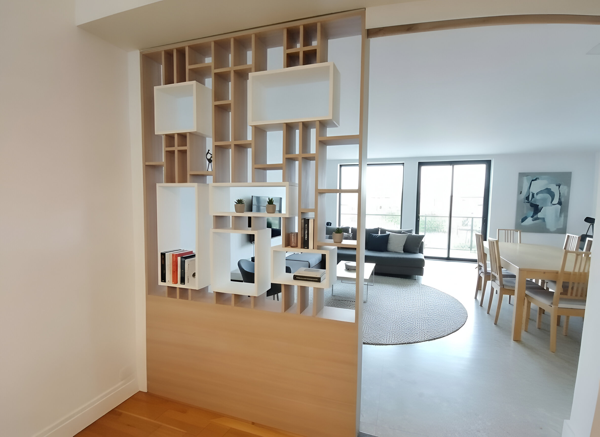 Claustra sur-mesure réalisé par UP Créateur d'Intérieur le Mans