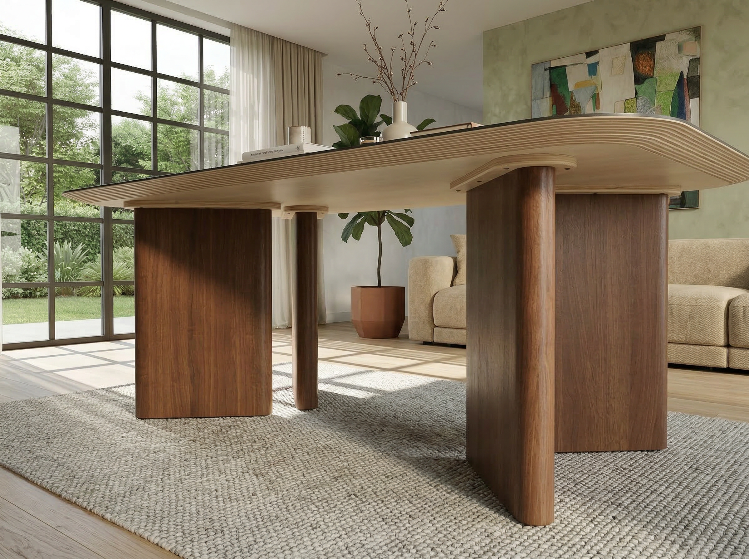 Table de Séjour en bois par UP Le Mans