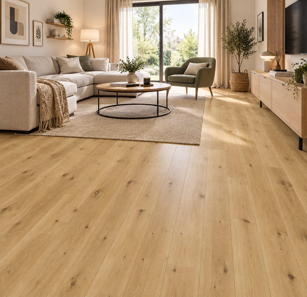 Parquet Contrecollé CHÊNE BLOND MIXTE vernis – Image 2